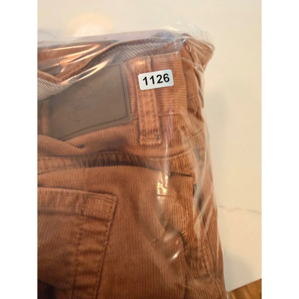 Peter Millar Mens MF22B29 Burnt Orange Corduroy 5-Pocket Straight Pants 36x32